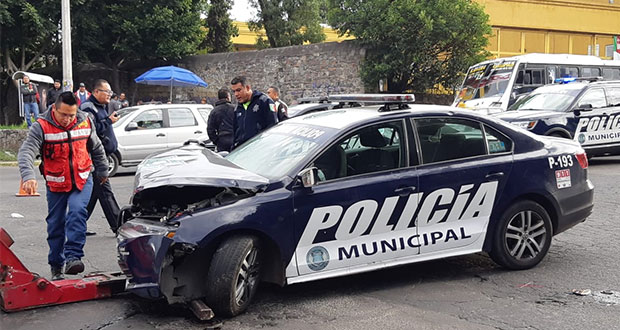 Ahora patrulla de la Ssptm choca en Xonaca