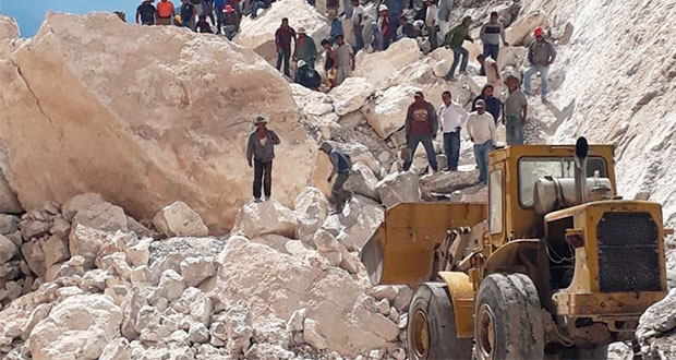 Confirman 4 muertos por derrumbe en mina de mármol en Hidalgo