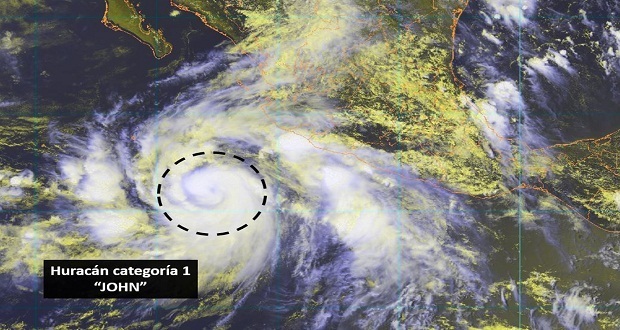 Por huracán “John", prevén tormentas en Jalisco, Colima y Michoacán