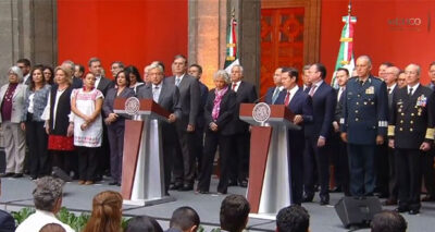 Ante EPN, AMLO reitera anular reforma educativa y consulta del NAIM