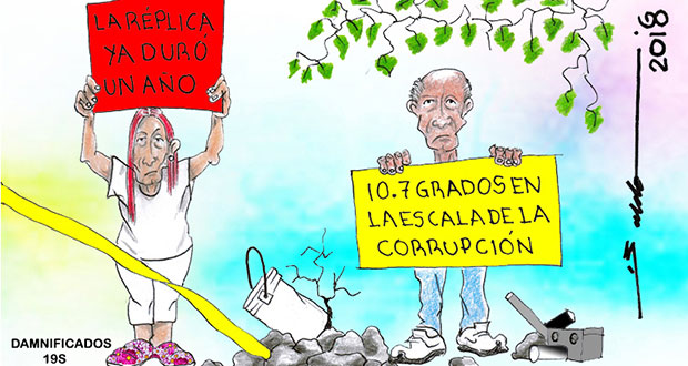 Caricatura: Un año después sigue la réplica del 19s