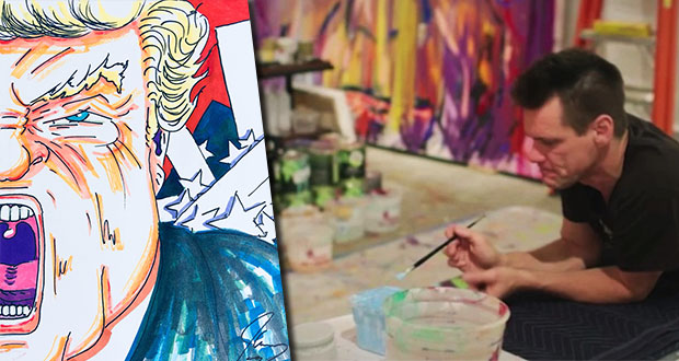 El actor Jim Carrey expondrá sus dibujos satíricos de Donald Trump