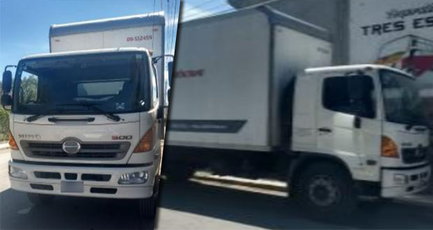 SSP recupera 2 camiones y una moto con reporte de robo en Puebla