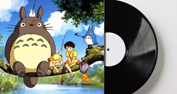 Soundtracks de tres filmes de Studio Ghibli en un vinilo