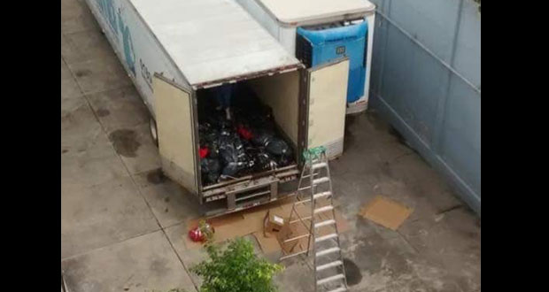 Circulan imágenes del interior de tráiler con cadáveres en Jalisco