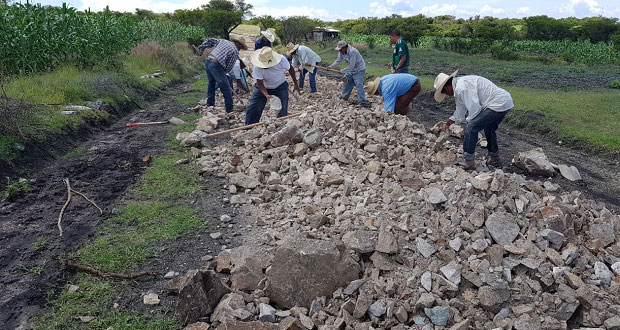 Ahuatempan ofrece empleo temporal en mantenimiento de caminos