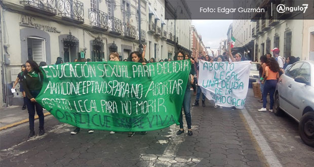 Marchan por segunda vez a favor del aborto en Puebla