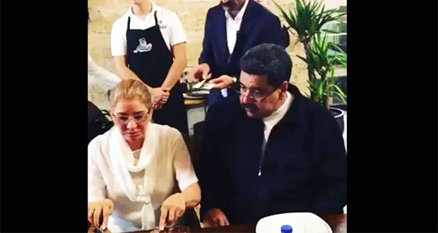 Pese a crisis en Venezuela, captan a Maduro en restaurante de lujo