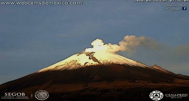 Popocatépetl registra 5 explosiones y 114 exhalaciones en un díaPopocatépetl registra 5 explosiones y 114 exhalaciones en un día