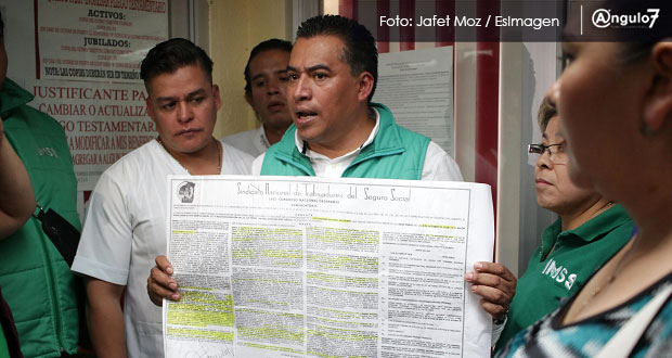 Sindicalizados IMSS acusan a su líder de no permitir registro para delegados