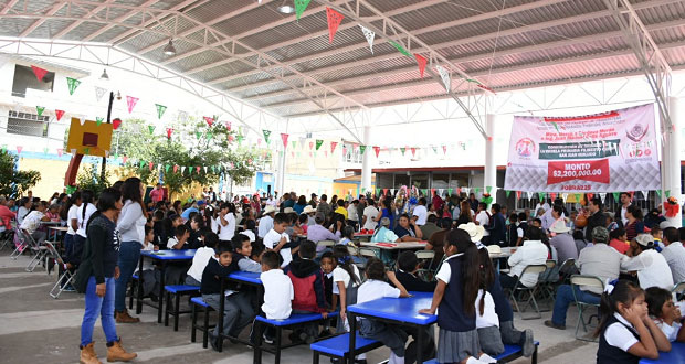 Antorcha inaugura techado de escuela primaria en Huaquechula