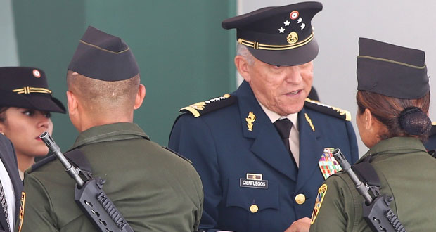 Sedena impide grabar video del discurso de Cienfuegos en Puebla