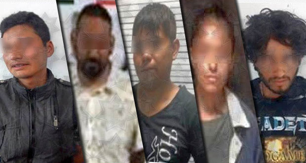 Ocho presuntos delincuentes son asegurados en Puebla por la SSP