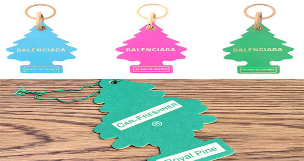 Demandan a Balenciaga por plagiar diseño de pino aromatizador