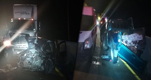 Carambola entre 4 vehículos en la Puebla-Orizaba deja 4 muertos