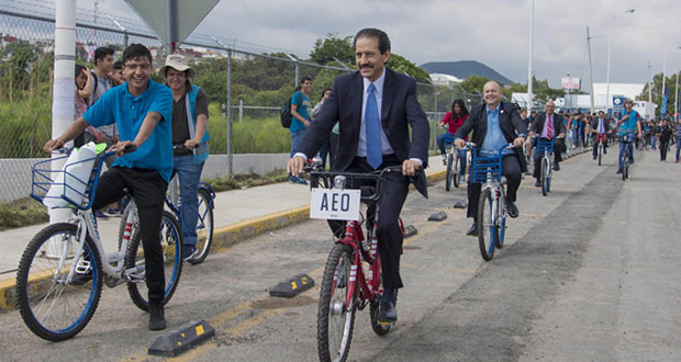 Inauguran ciclovía en complejo regional de BUAP en Atlixco