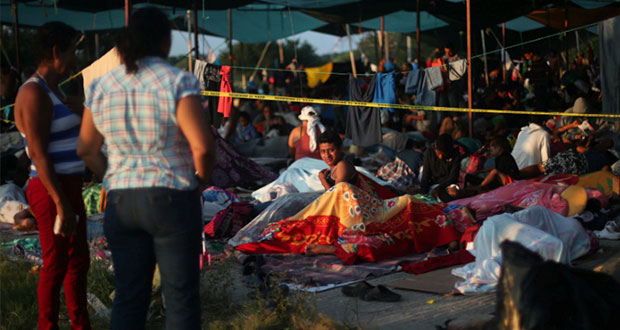 Caravana migrante pide transporte para ir a CDMX