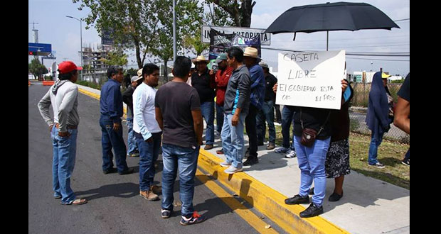 Sí hay paso en la Atlicáyotl pero sin peaje: vecinos de Cacalotepec