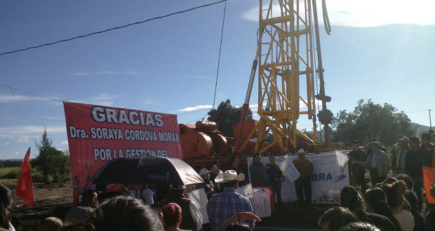 Antorcha gestiona tanque de agua elevado en San Salvador Huixcolotla