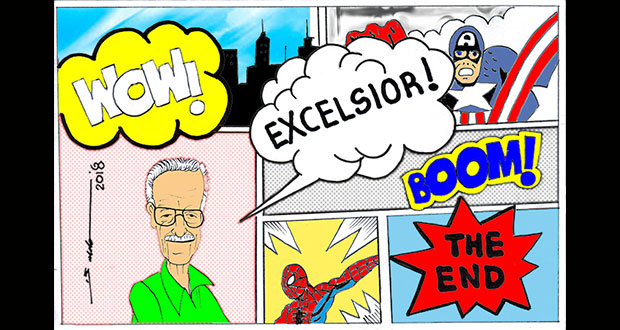 Caricatura: Adiós Stan Lee rey de los comics