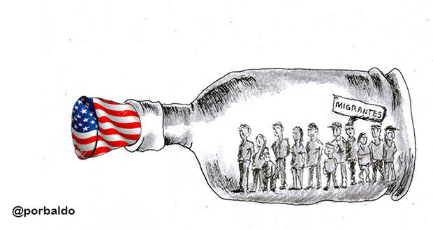 Caricatura: El rechazo de Estados Unidos a migrantes