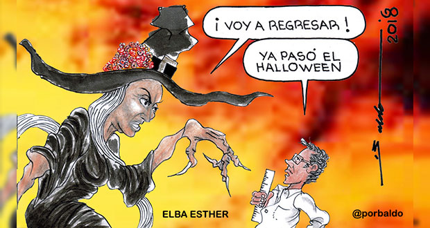 Caricatura: Elba Esther en su mejor época