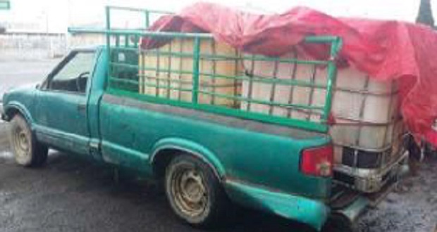 Aseguran a dos hombres y 5,850 litros de gasolina en 4 municipios