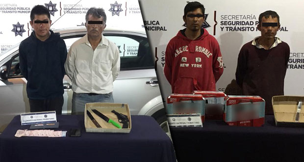 Ssptm detiene a cinco probables asaltantes; entre ellos un menor