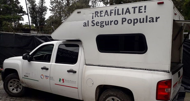 Aseguran unidad del Seguro Popular con gasolina robado en Xicotepec