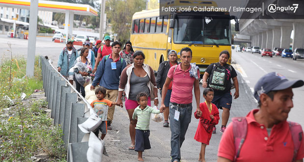 CNDH reitera llamado a Puebla por paso de la caravana migrante