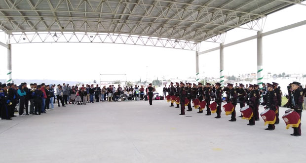 Antorcha organiza exhibición de bandas de guerra en El Triunfo