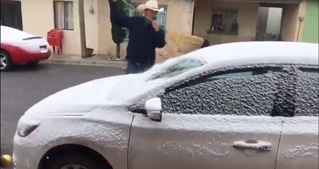 Por frente frío 10, caen primeras nevadas del año en 7 estados