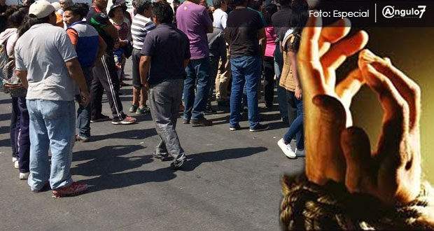 Señalado de robo es golpeado en Huixcolotla