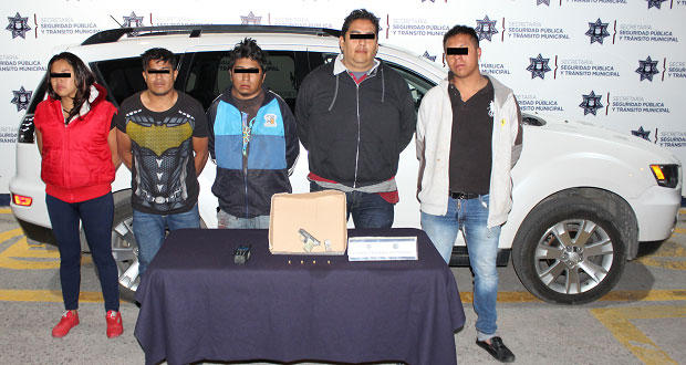 Ssptm detiene a cinco en la Rivera por posesión ilegal de arma