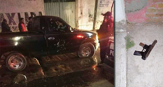 Se enfrentan a disparos en Huejotzingo y hay dos muertos