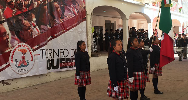 Antorcha realiza encuentro de bandas de guerra en Ocoyucan