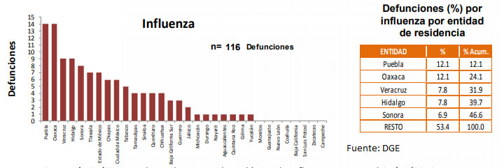 Puebla y Oaxaca, estados con más muertes por influenza: Secretaría de Salud
