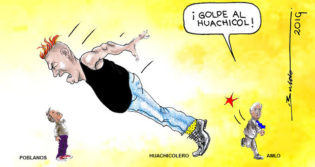 Caricatura: ¿Golpe a huachicol afectará a Puebla?