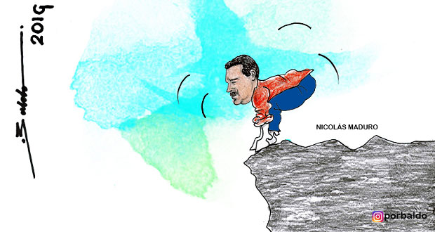 Caricatura: Maduro al borde del abismo