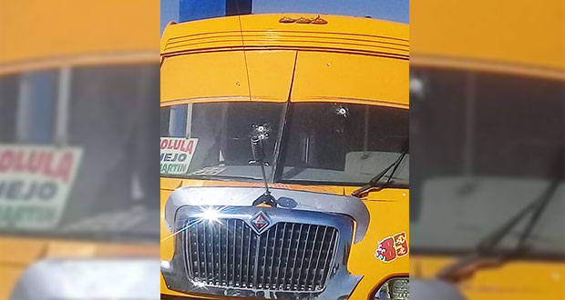 Disparan dentro de unidad amarillos Huejotzingo