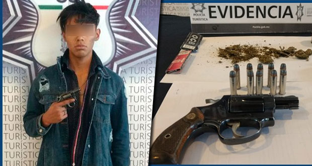 SSP detienen a menor con arma y mariguana en Barrio de Santiago