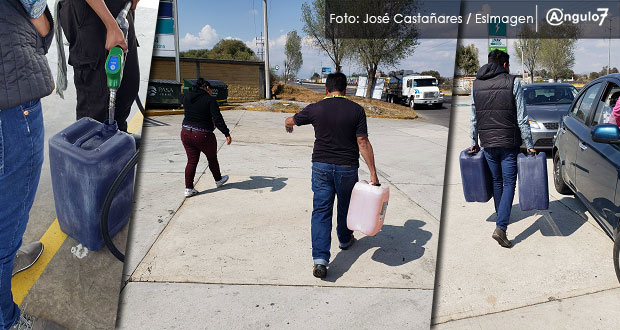 Por desabasto, llegan a Puebla de otros estados para cargar gasolina