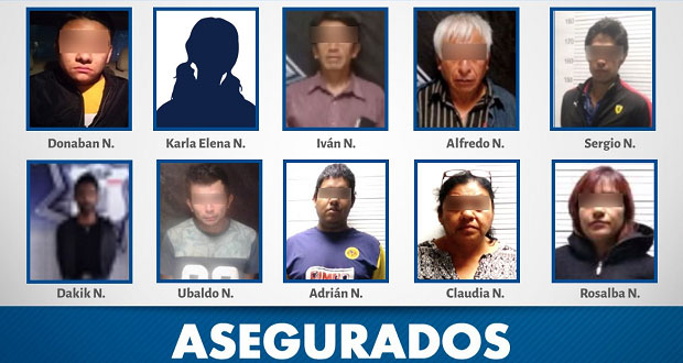 SSP detiene a diez personas por robo a comercio