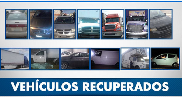Recuperan 13 vehículos con reporte de robo en ocho municipios