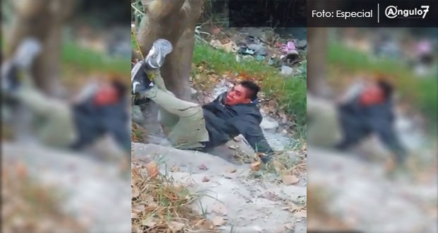 Golpean y avientan a barranca a supuesto asaltante en la México 83
