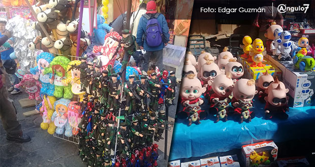 Por Día de Reyes, ambulantes abarrotan calles del CH con puestos de juguetes