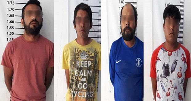 Policía de San Andrés Cholula detiene a 4 probables asaltantes
