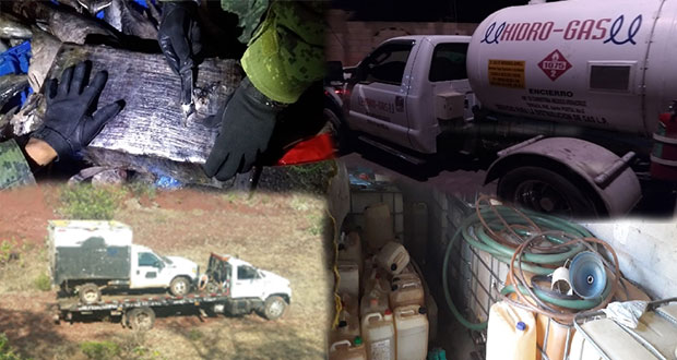 Recuperan en municipios de Puebla casi 14 mil litros de hidrocarburo