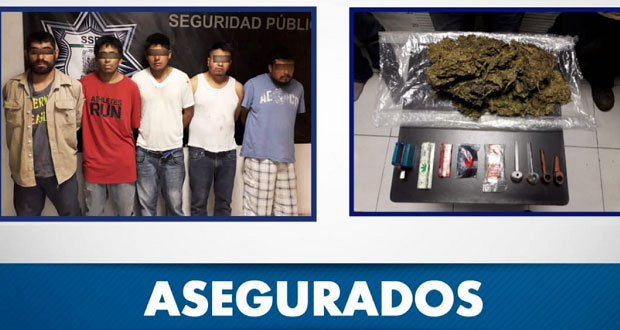 SSP desarticula banda de cinco narcomenudistas en Ocoyucan
