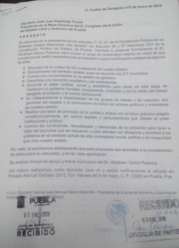 Morenistas candidatean a Abraham Quiroz como gobernador interino
